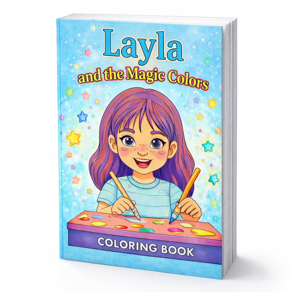 Layla and the Magic Colors – Printable Kids Coloring Book (Ages 3–10)