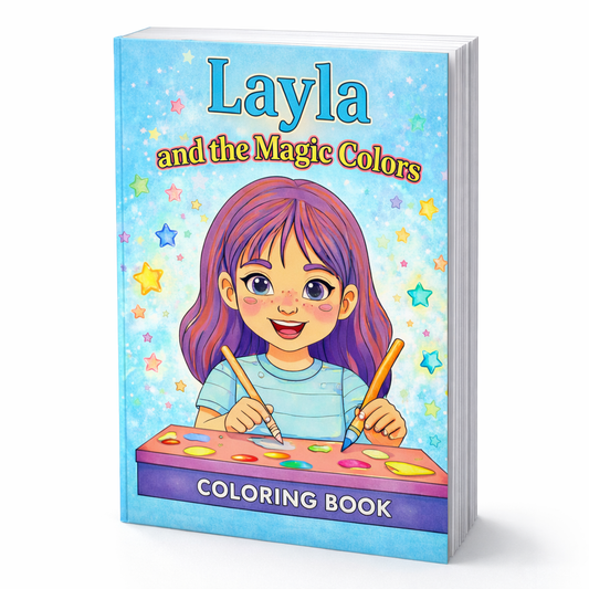 Layla and the Magic Colors – Printable Kids Coloring Book (Ages 3–10)